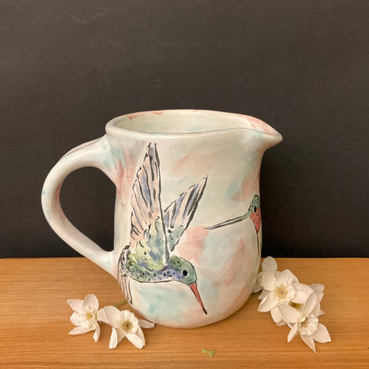 Petite Pitcher with Hummingbirds
