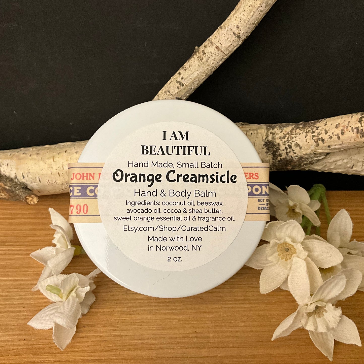 Hand & Body Balm 2oz tins Orange Creamsicle