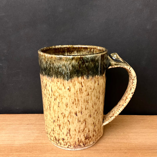 Tall Mug in Gold w/ Dark Rim