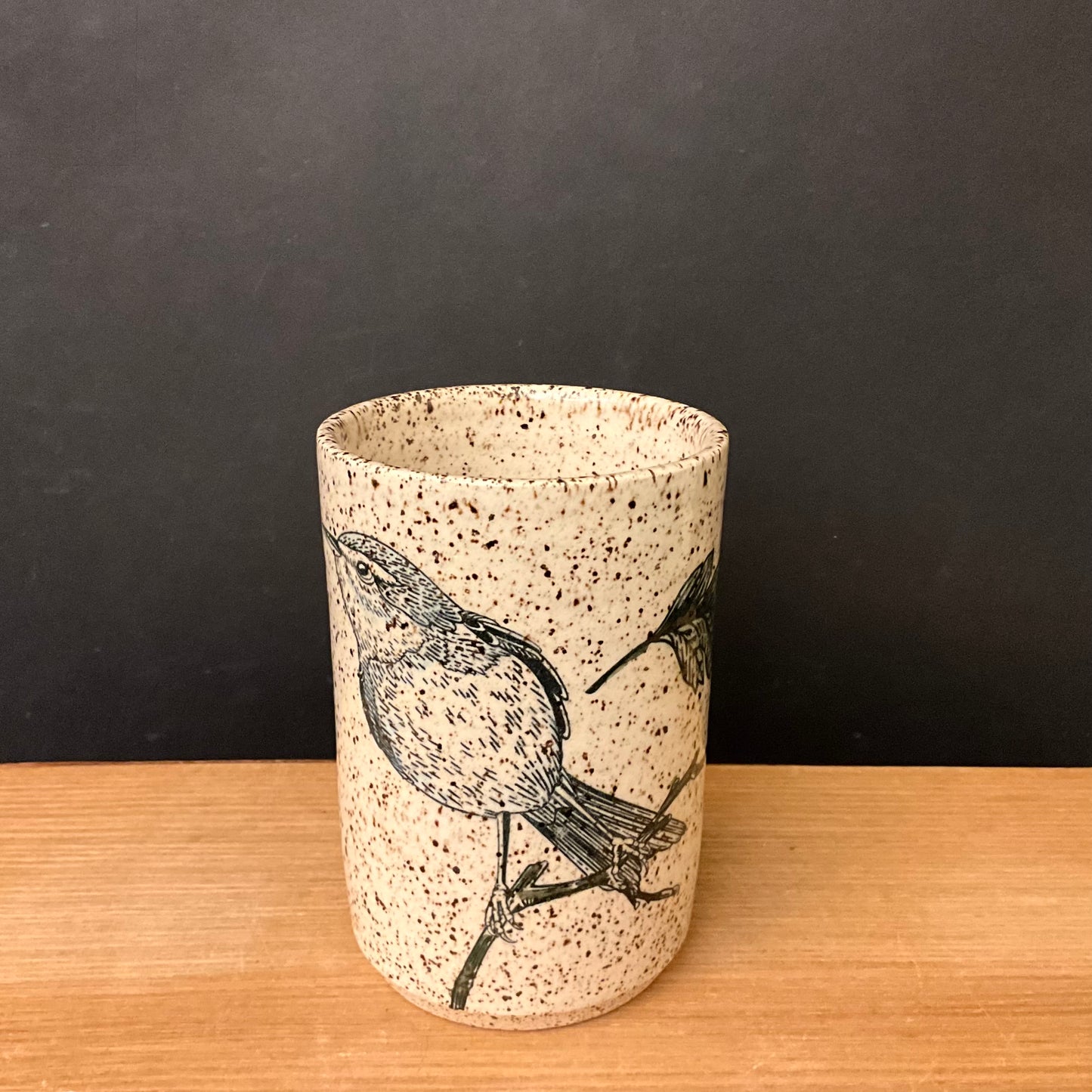 Tumbler - Bird on Branch with Blossoms