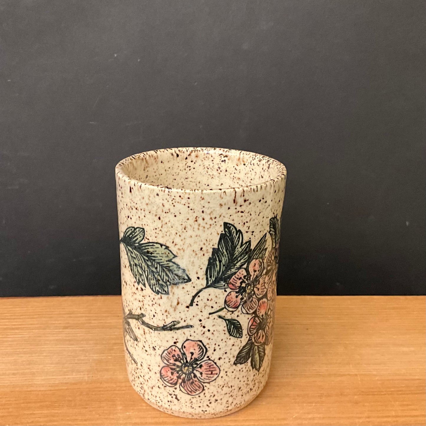 Tumbler - Bird on Branch with Blossoms