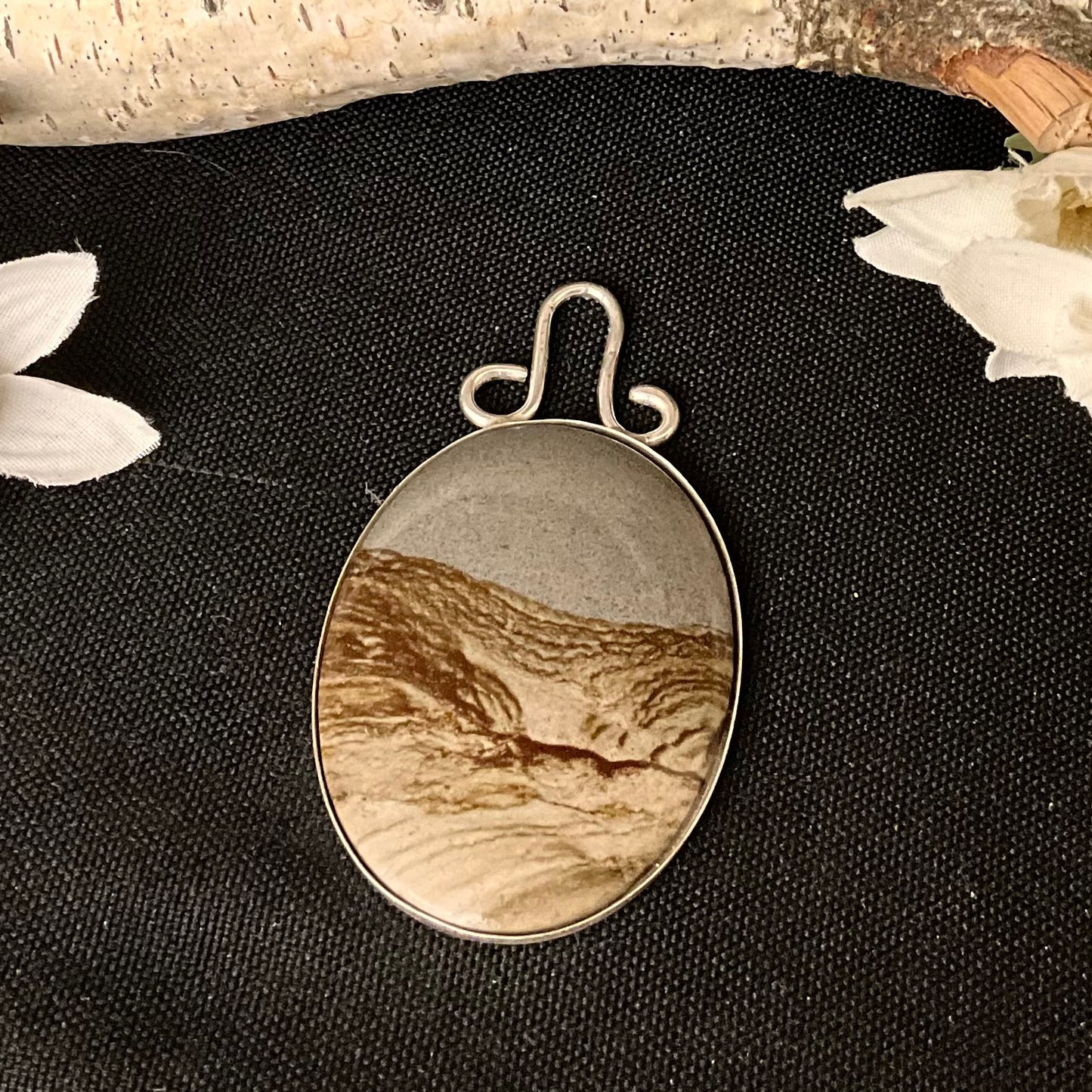 Silver Pendant “Nature’s Paint Brush”