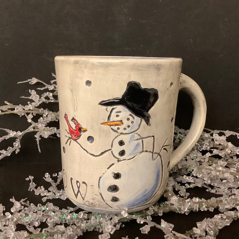 Carved Snowman Mug