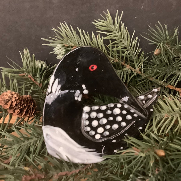 Ceramic Loon Magnet