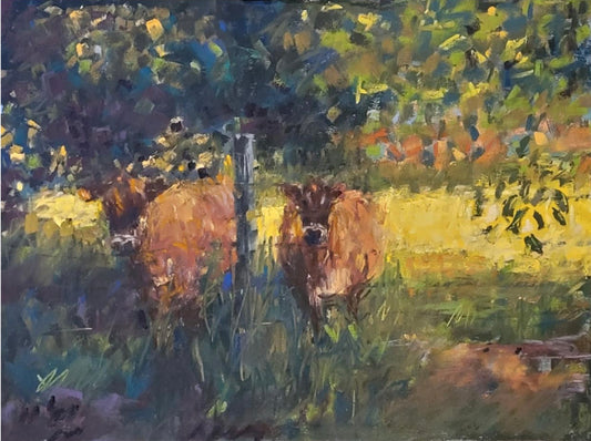 Two Greeters - Original Pastel