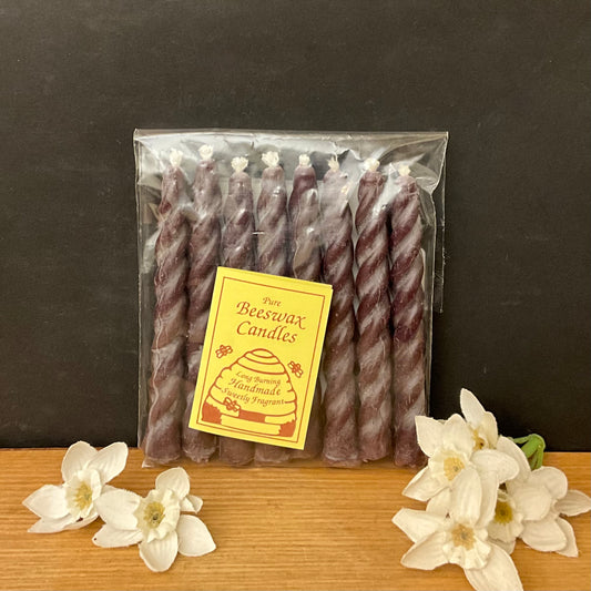 8 Beeswax Birthday candles