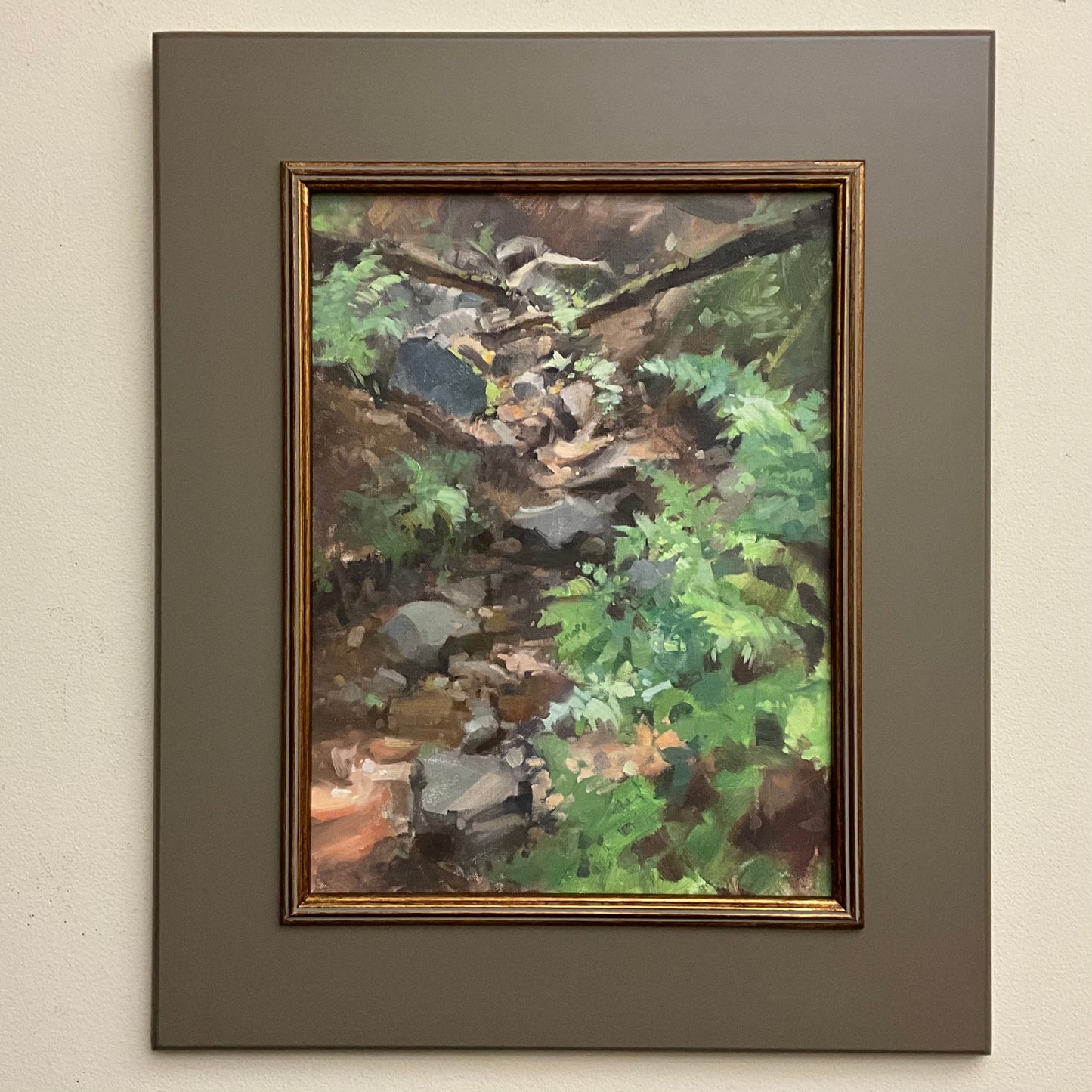 “Stone Valley: The Fern Gulley Original Oil - Framed