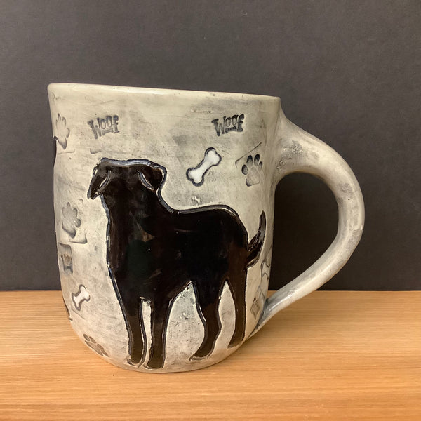 Mug Carved Black Dog