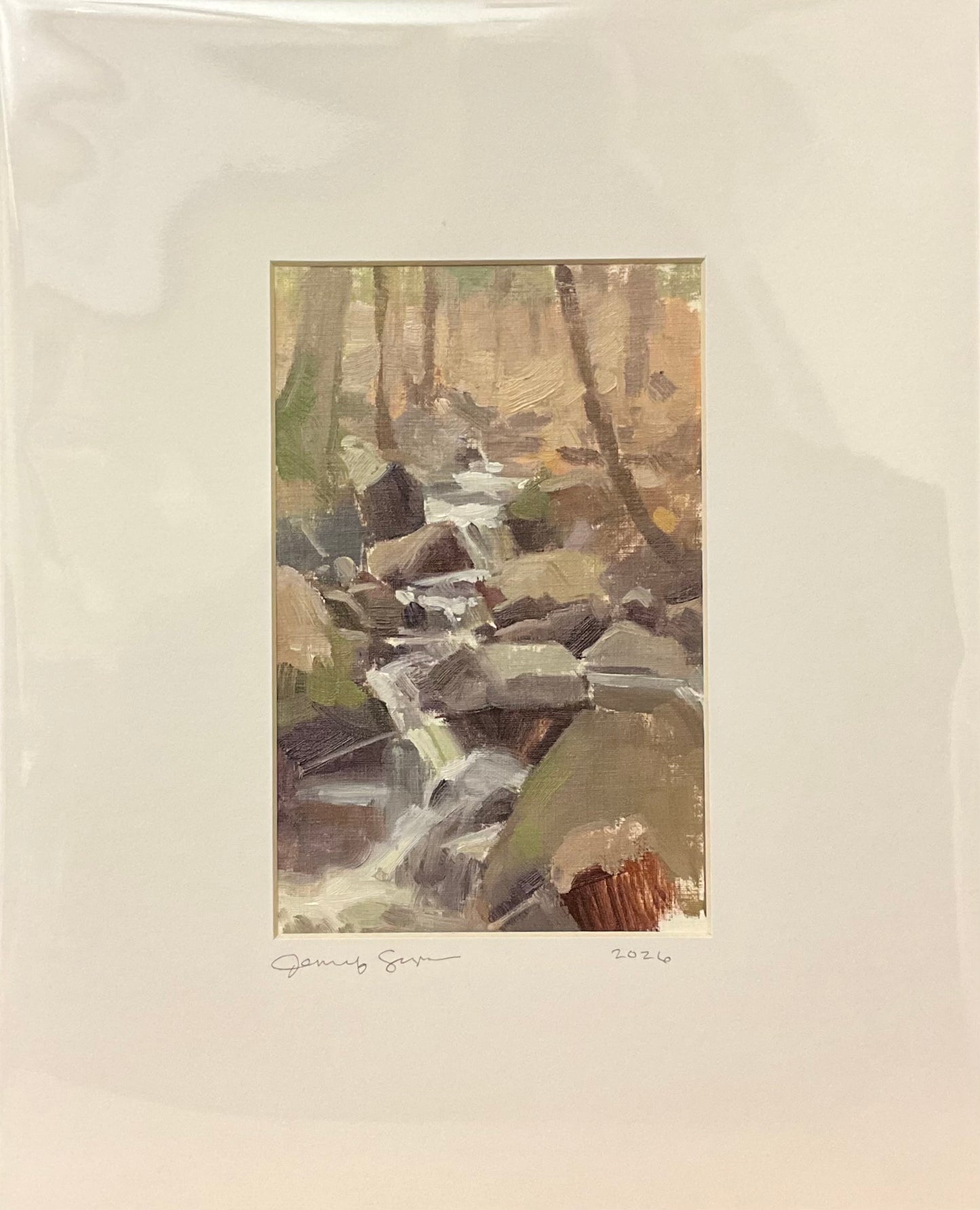 “Stone Valley” Original Oil with Mat