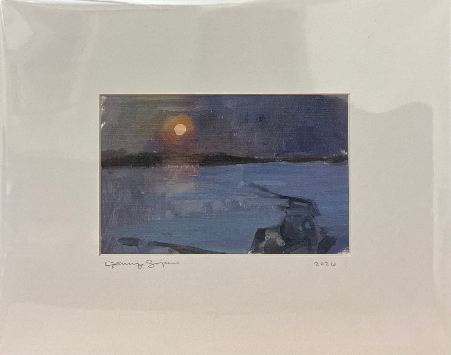 “Norwood Pond” Original Oil with Mat