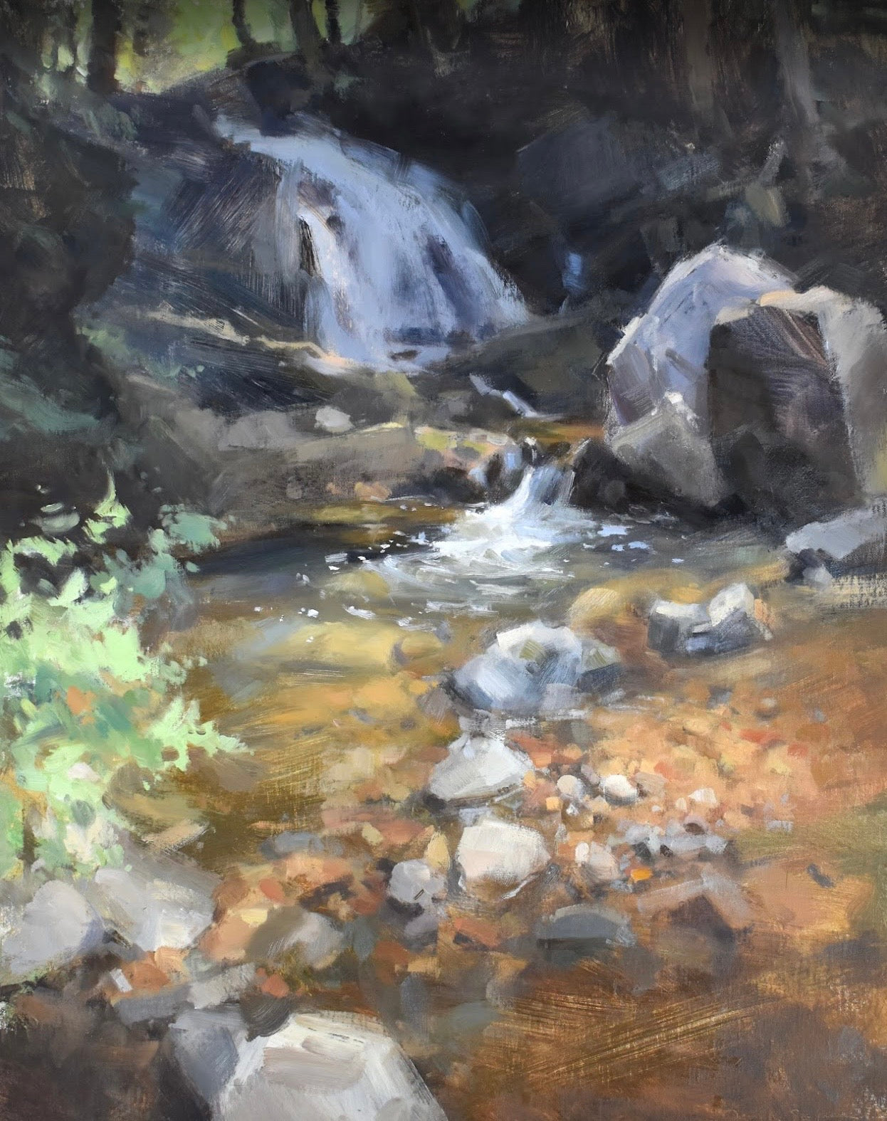 “Stone Valley: Keeper of the Shadows” Original Oil - Framed