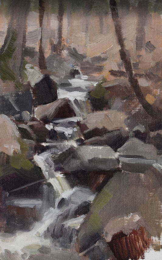 “Stone Valley” Original Oil with Mat