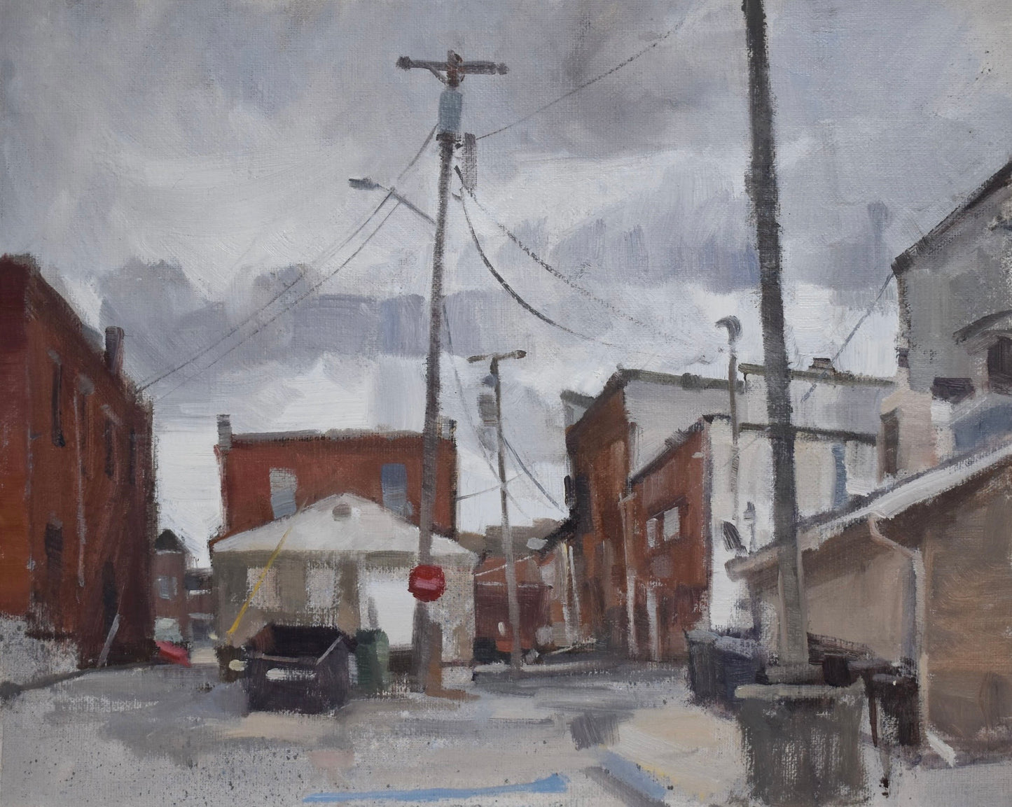 “Masts in a Storm” Original Oil - Framed