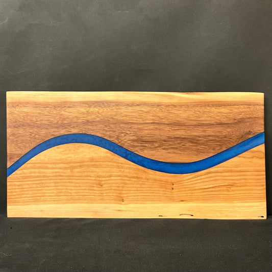 Walnut and Cherry Cutting Board w/ Blue River #2603
