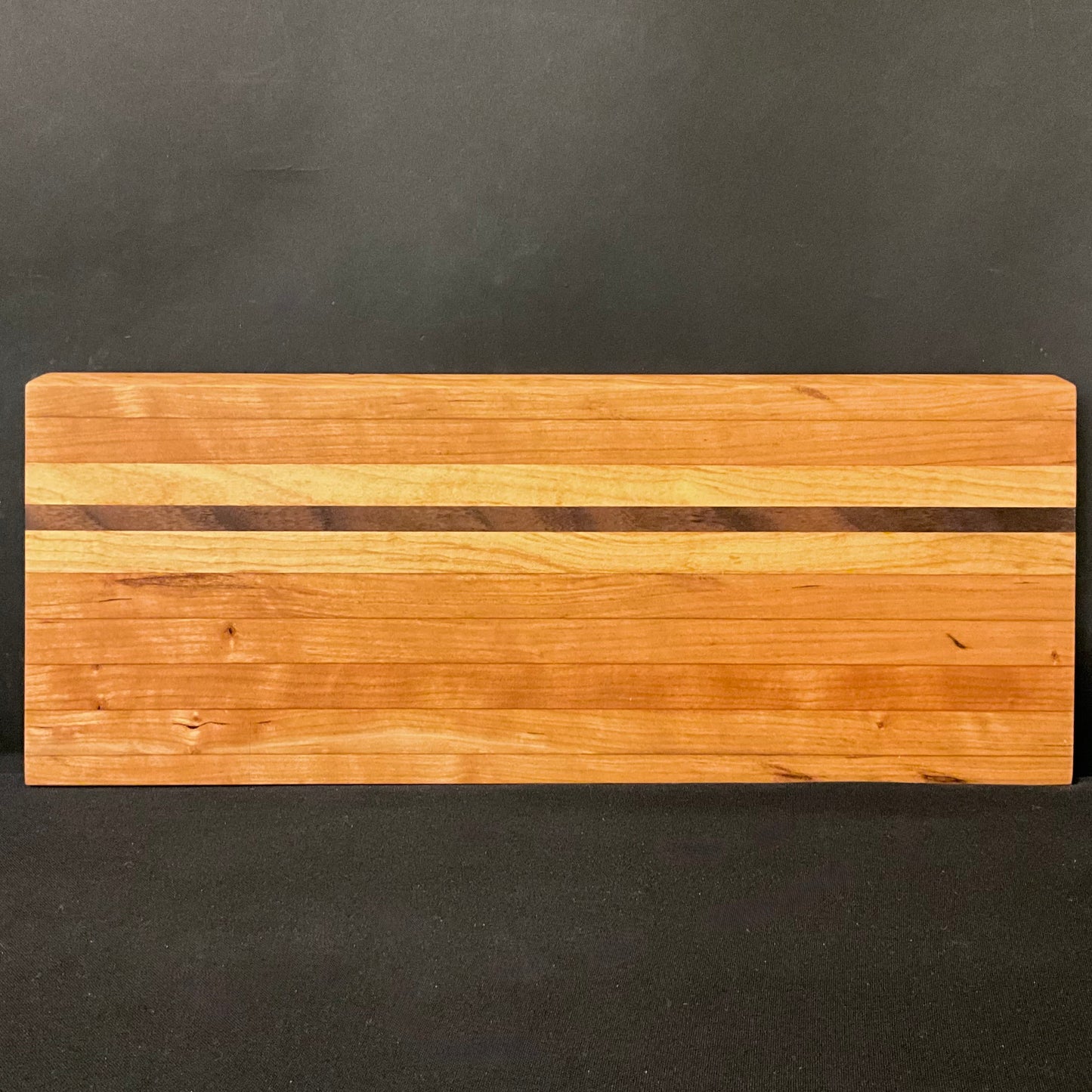Cherry Cutting Board w/ Walnut and Maple Strips #2605