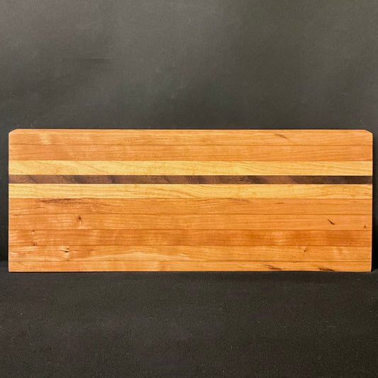 Cherry Cutting Board w/ Walnut and Maple Strips #2605