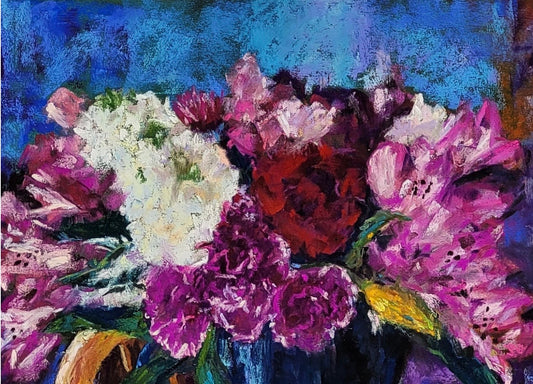 Kitchen Kettle Bouquet #2 - Original Pastel(large version)