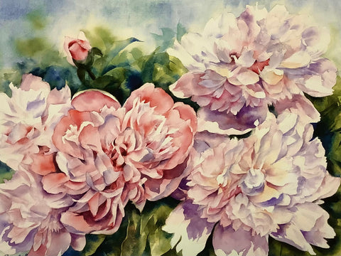 "Peony Delicacy”, Print from Original Watercolor