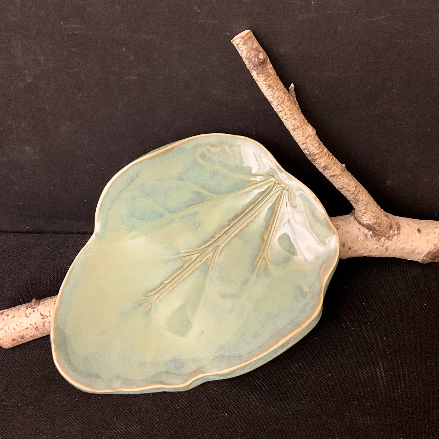Small Leaf Plate in Celadon
