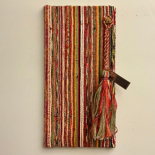 Handwoven Wall Hanging - Fall Along the River Bridge