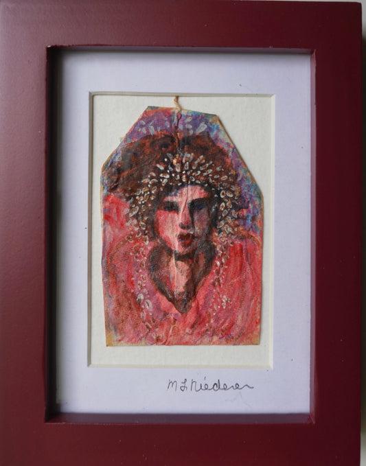 “Teabag Art #2” Original Framed Watercolor