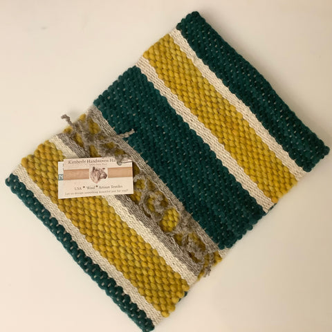 Bulky Jamie Scarf - Gold and Green