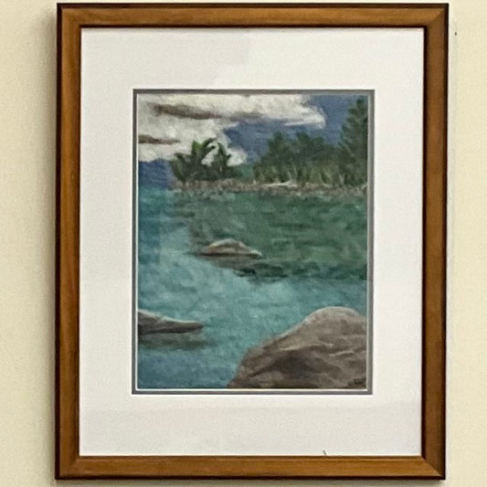 Adirondack Scene 11x14" framed felt picture