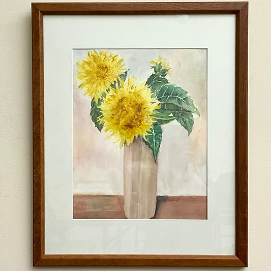 “Sunflower” Original Framed Watercolor