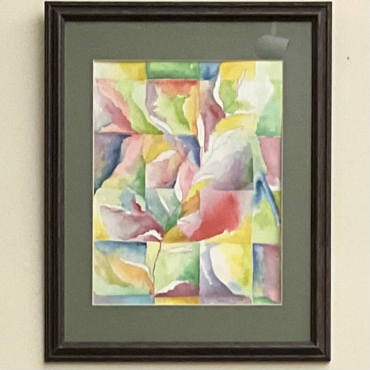 “Quilted” Original Framed Watercolor Painting