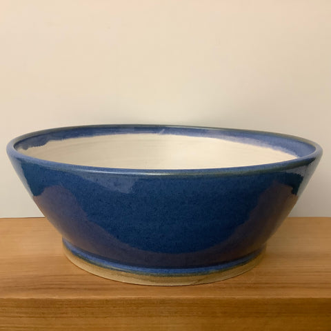 Large Blue Bowl w White Interior