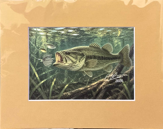 Large Mouth Bass Print