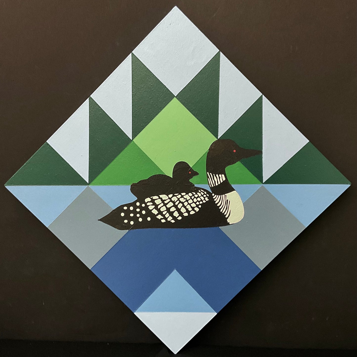 Mama Loon and Baby 1’x1’