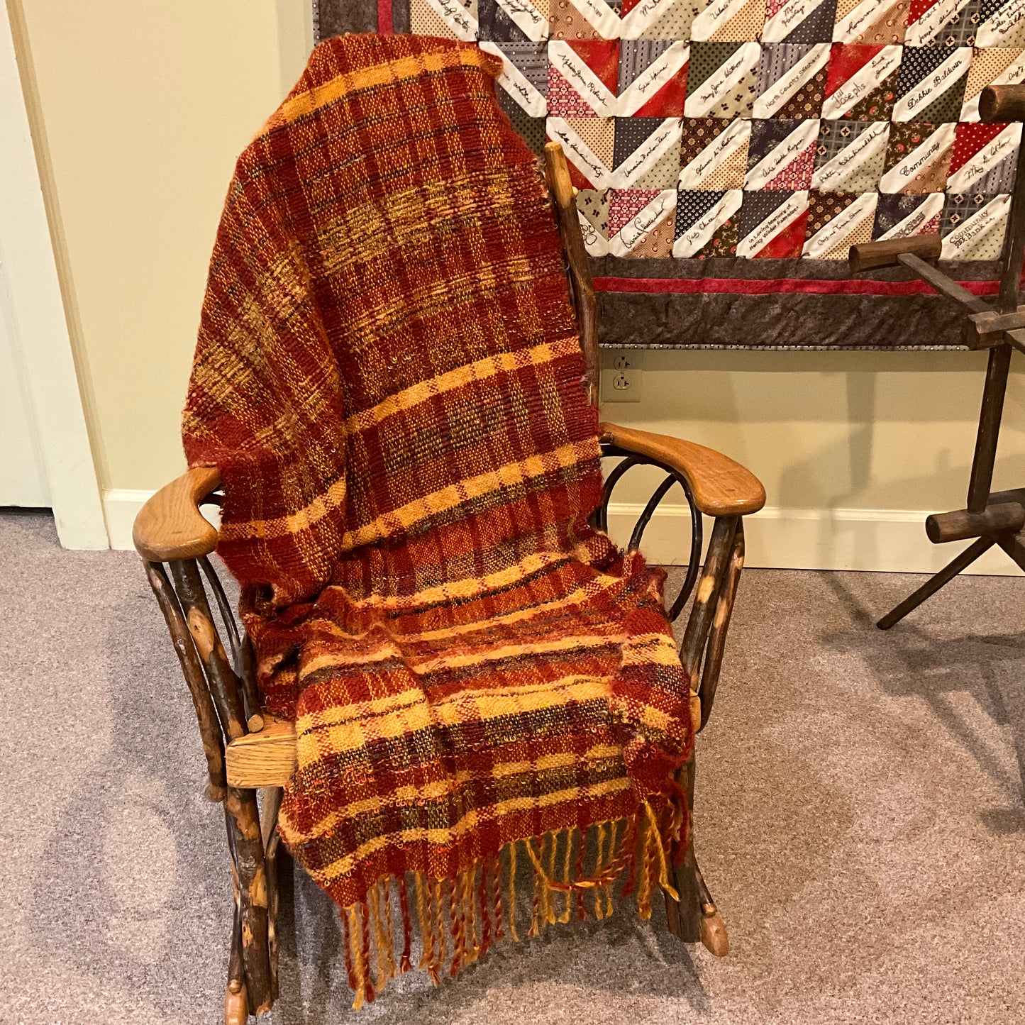 Handwoven Mohair Throw - Golden Harvest