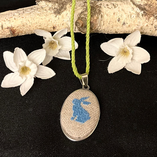 Petit Point Rabbit Pendant