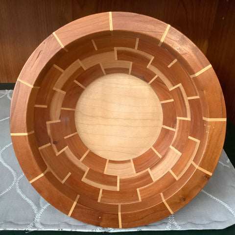 Cherry and  Ash Segmented Bowl