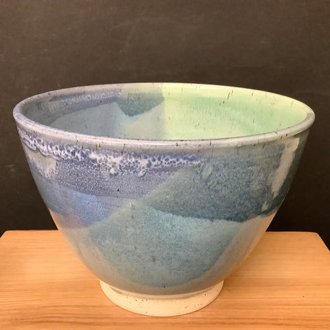 Deep Bowl in Celadon and Blues