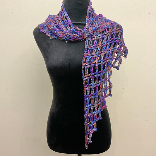 “Aero” Shawl in Jewel Tones