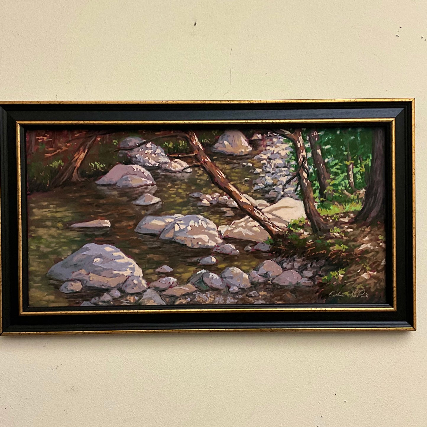 Low River - Original Framed Pastel