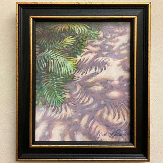 Fern Echoes- Original Framed Pastel