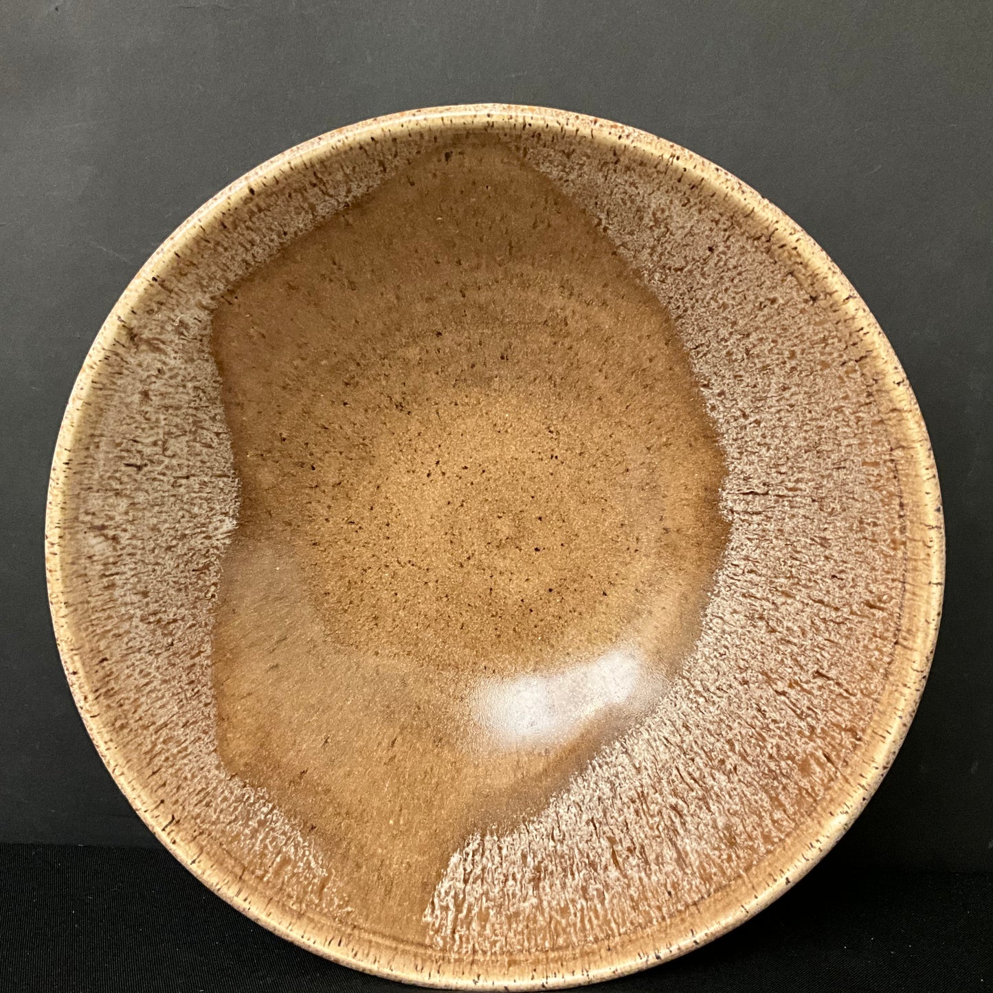 Serving Bowl Brown with Light Rim