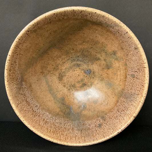 Serving Bowl Brown with Dark Splashes