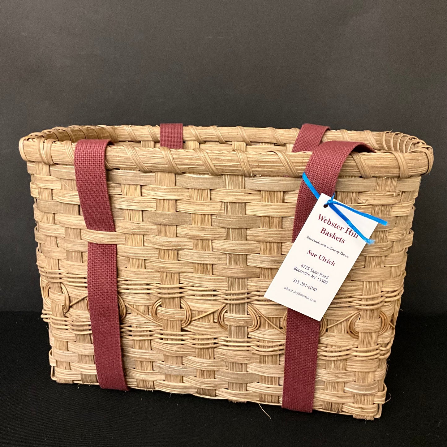 Deep Tote Basket w “Cherokee Wheels” Details