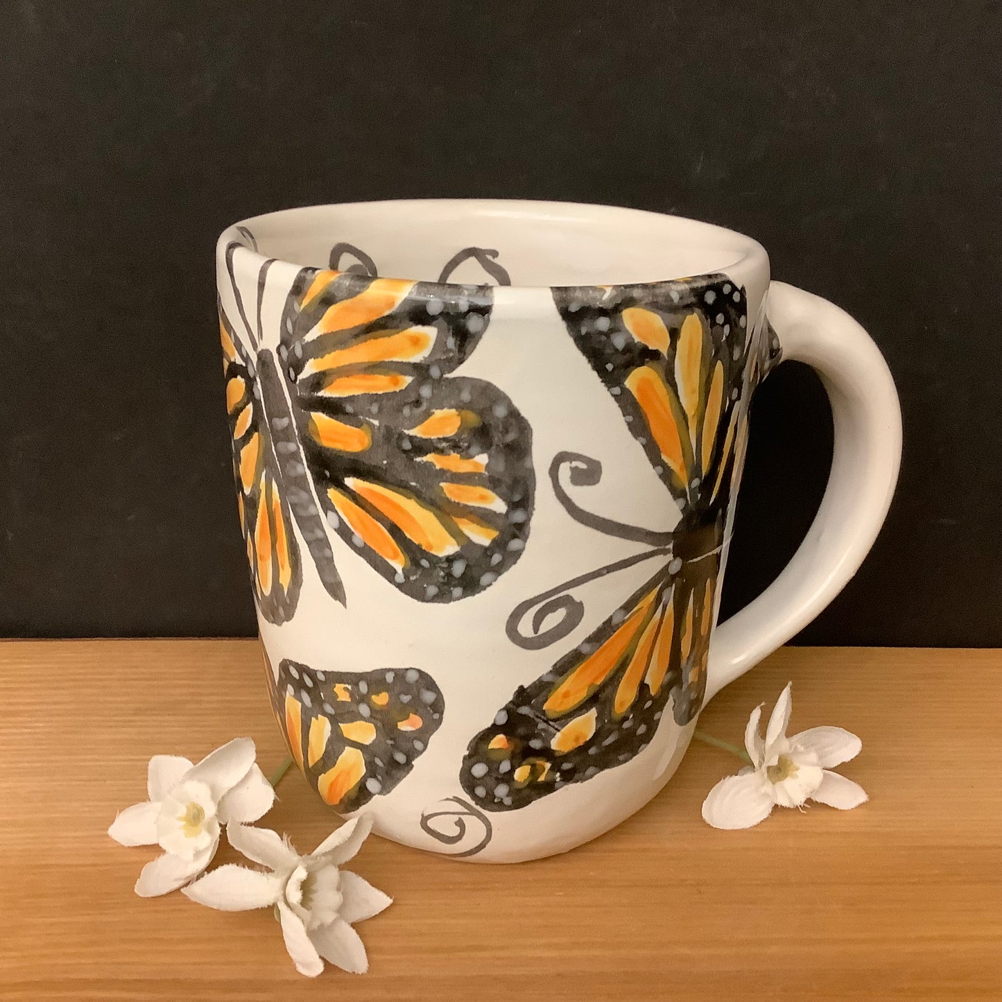 Mug with Monarch Butterfles