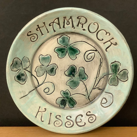 Carved Plate with “Shamrock Kisses”
