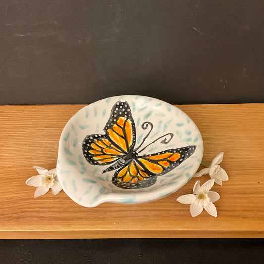 Spoon Rest with Monarch Butterfly