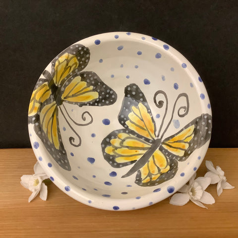 Small White Bowl with Butterflies
