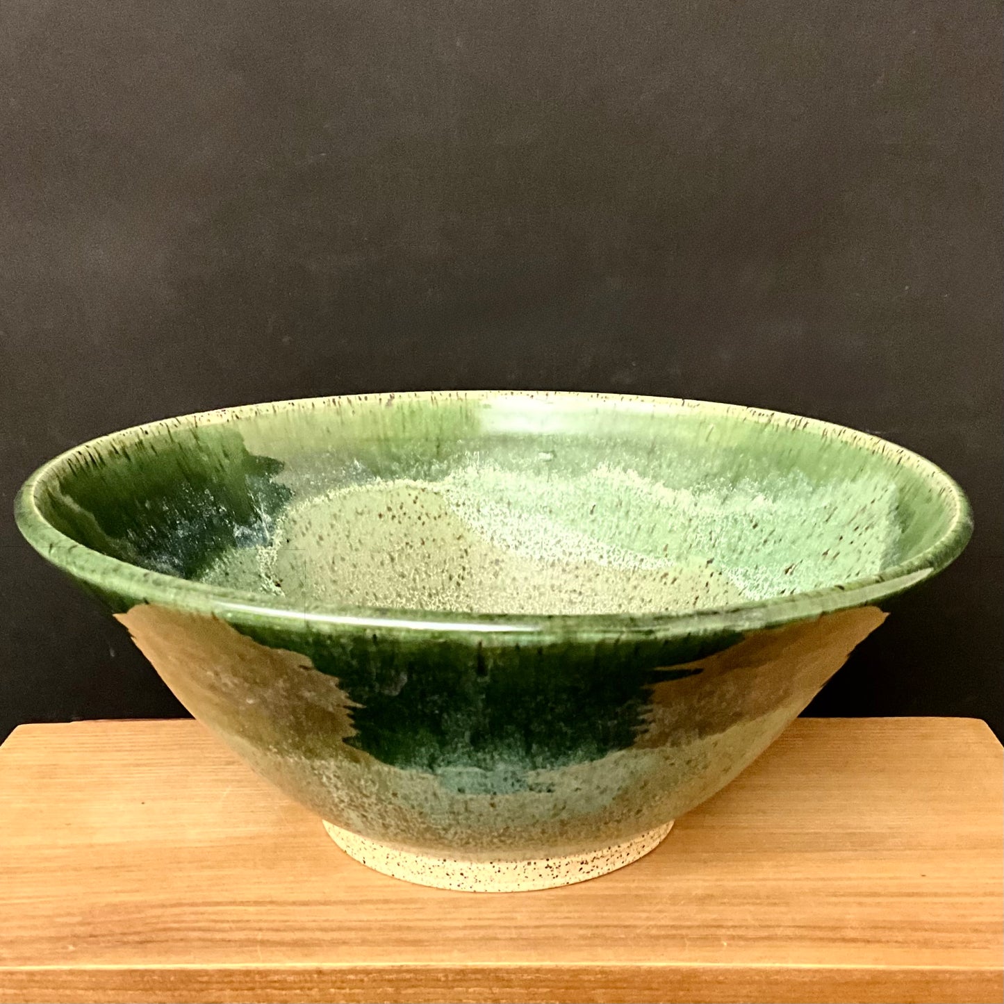 Deep Mixing Bowl in Speckled Green
