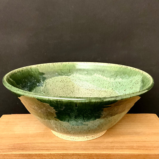 Deep Mixing Bowl in Speckled Green