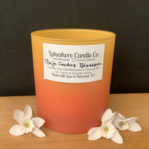 Baja Cactus Blossom Beeswax Candle 8oz