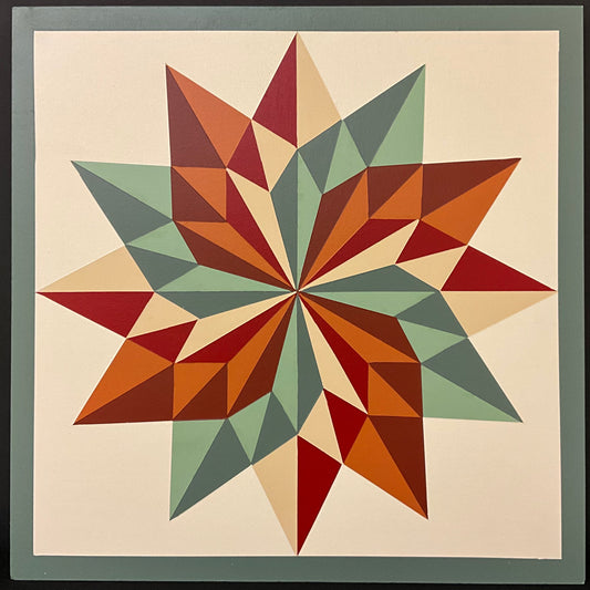 Barn Quilt Fall Love Blossom 2’ x 2’